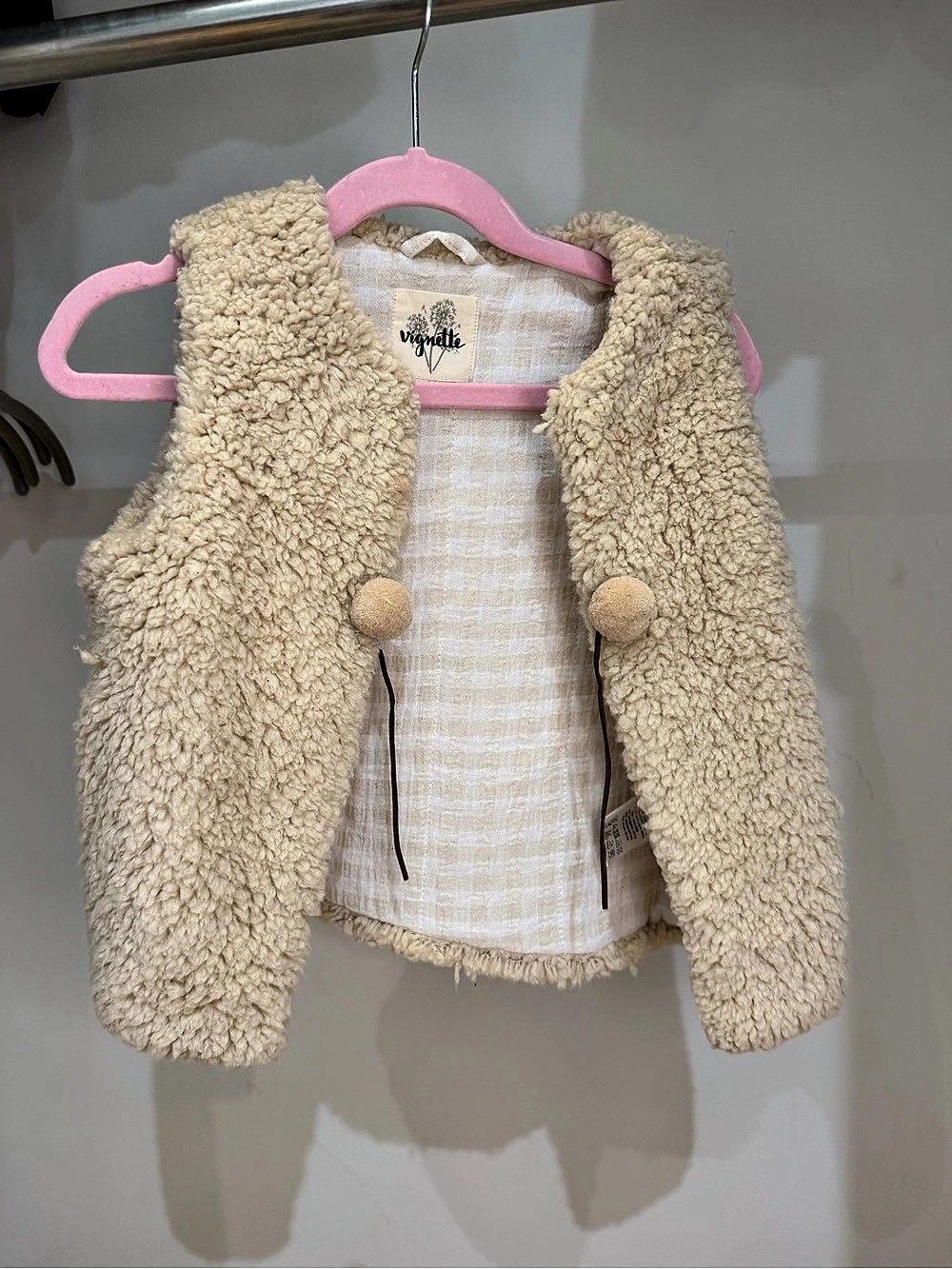 Vignette kids  Sherpa Vest Like New